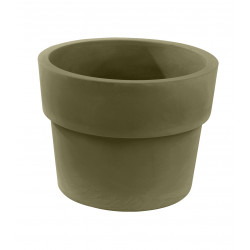 Lot de 2 Pots Vaso diamètre 60 x hauteur 46 cm, simple paroi, Vondom kaki