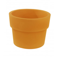 Lot de 2 Pots Vaso diamètre 60 x hauteur 46 cm, simple paroi, Vondom orange