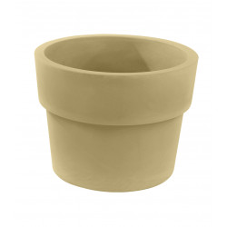 Lot de 2 Pots Vaso diamètre 50 x hauteur 38 cm, simple paroi, Vondom beige